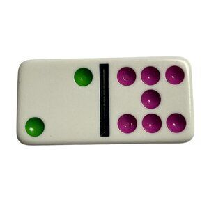 Double Nine Dominoes Replacement Tile 2 7 Color Dot Vintage 1998 mq
